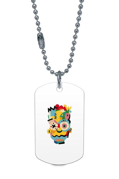 herotasarım قلادة سيمبسون فضية اللون - Dft7819