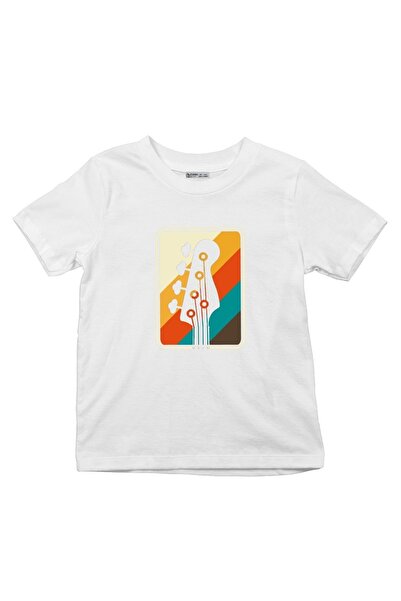 GreenMint تي شيرت للأطفال هدية موسيقية ملونة فكرة باس جيتار_em1220