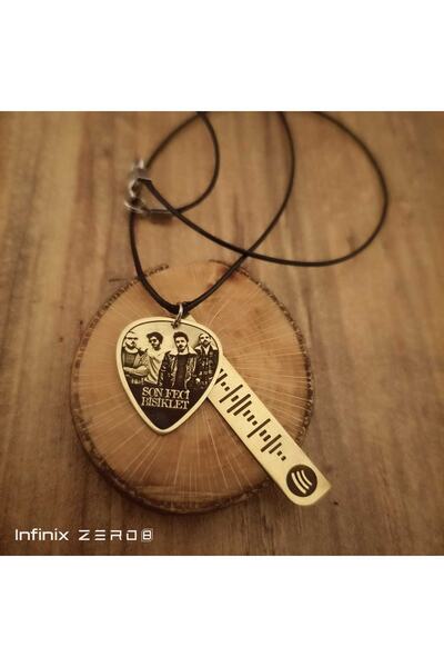 luffy design Son Feci Bisiklet Müzik Grubu Pena Spotify Kolye Set ( Istediğiniz Şarkı) Kişiye Özel