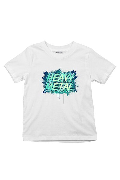 GreenMint تي شيرت للأطفال من المعدن الثقيل!( تصميم سبلاتر أخضر Typo )_ks1213