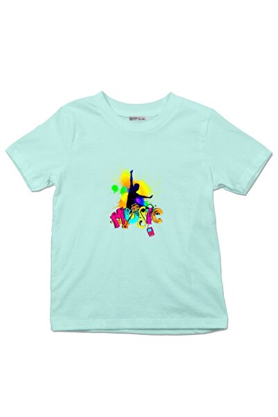 GreenMint تي شيرت للأطفال موسيقى الهيب هوب_em1691