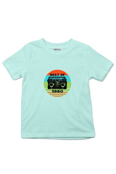 GreenMint تي شيرت أطفال ريترو فينتاج أفضل من الثمانينيات_ks1400