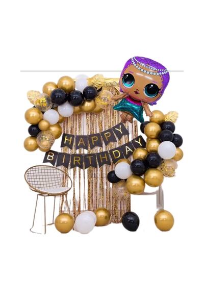 MFM Set de baloane cu lanț din folie tematică pentru petrecere Lol Doll