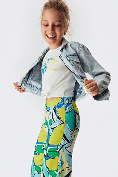 nk kids Jachetă de blugi pentru fete cu buzunare cu burduf