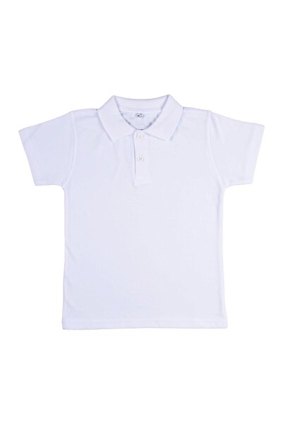 By Cwhr 100% bumbac Lacoste cu mânecă scurtă, cu nasturi, guler polo alb, tricou pentru copii, guler polo, hanorac pentru copii