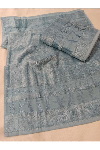 ŞENER HOME 2-х штучний рушник для рук і обличчя з бамбука першого сорту 50x90 - м'ятний