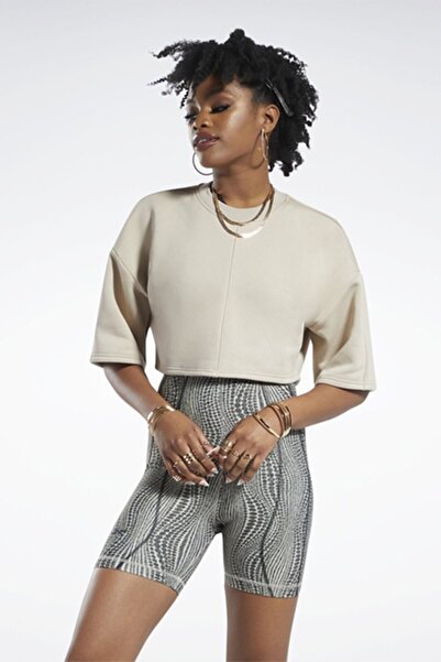Reebok Rbk Cardi B Crop T- Bej Kadın Sweatshirt