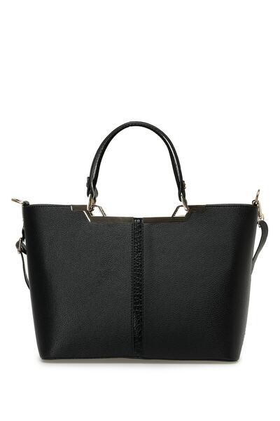 Butigo Μαύρη γυναικεία τσάντα χειρός 3fx με αξεσουάρ Cılt