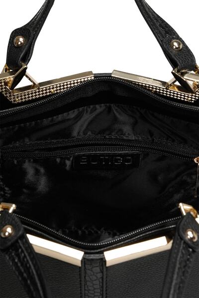 Butigo Μαύρη γυναικεία τσάντα χειρός 3fx με αξεσουάρ Cılt