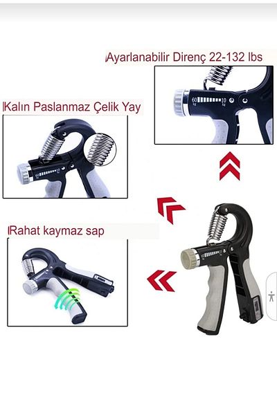 Palmiye Home 5-60 Hand Spring Adjustable Wrist Muscle Strengthening Instrument