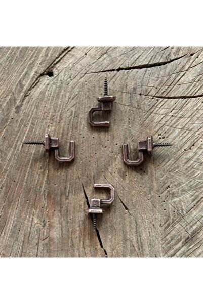 Ars Dekoratif Askı Antik Sarı Kanca Mini Vidalı Askı Tesbih Askısı 100adet