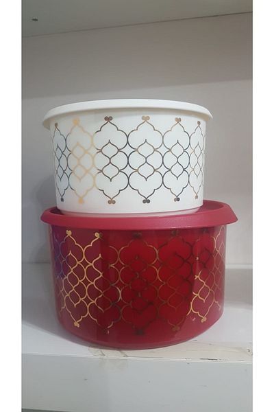 Tupperware حاوية تخزين ذات إصبع واحد مكونة من قطعتين