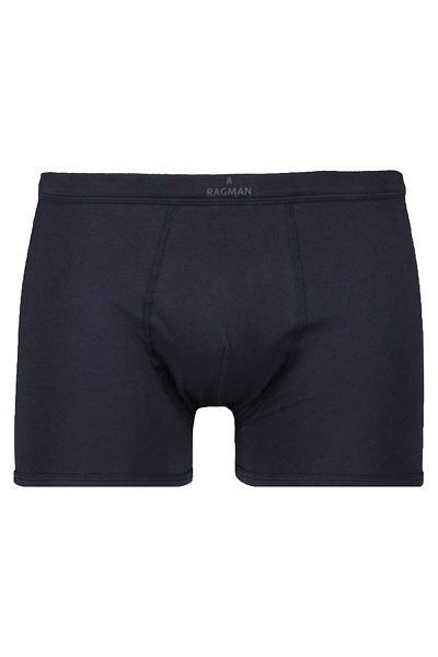Ragman Herren Boxershorts, 2er-Pack – Unterwäsche, Unterhosen, Baumwollmischung, Logo, einfarbig