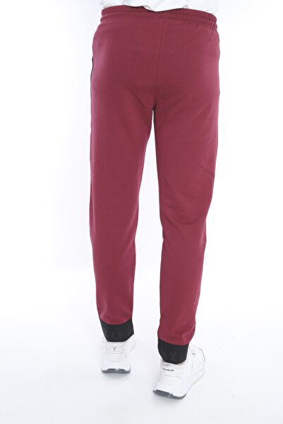 NEED LİFE Men's Claret Red Corded Half Cuff Slim Fit Sweatpants