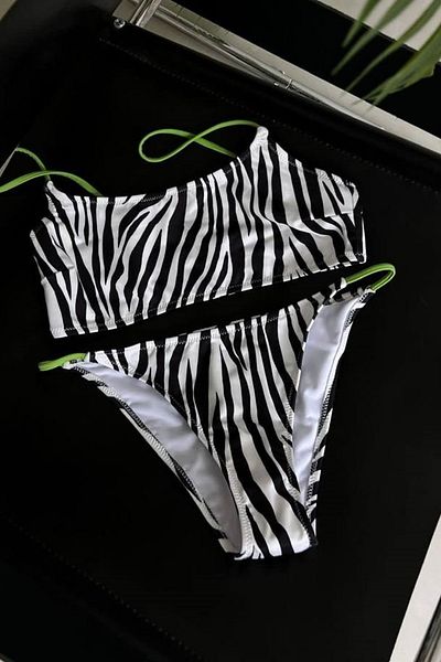 lovebox Γυναικείο κοστούμι μπικίνι με σχέδιο Zebra 8521