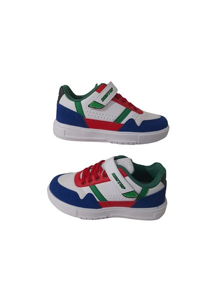 Best Of Tenis pentru copii alb-albastru-rosu Velcro
