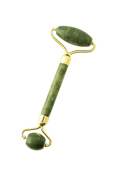 JIYU Yeşim Taşı Roler Yüz Masaj Aleti Doğal Yeşim Taşı Jade Roller Cilt Sıkıl...