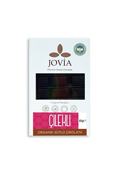 JOVİA ÇİKOLATA Organik Çikolata - Sütlü Çilekli