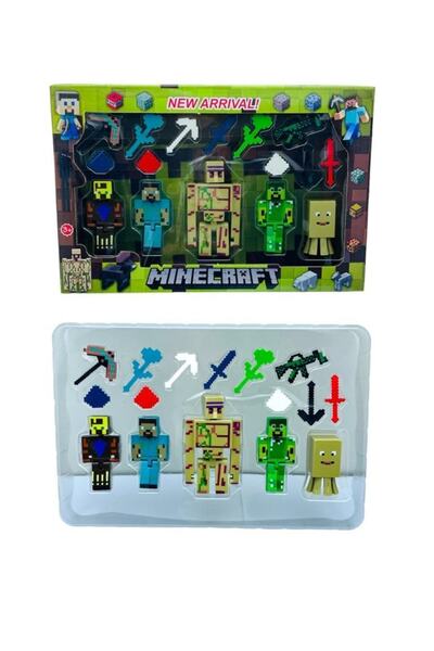 MINECRAFT New Arrıval 16 Parça 5 Li Figür