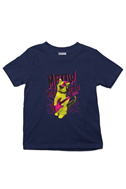 GreenMint تي شيرت للأطفال كات ميو، موسيقى الروك، عازف الجيتار، Art Vaporwave ...