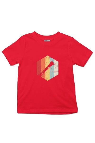 GreenMint تي شيرت للأطفال ريترو فينتاج Clarinet_ks1401