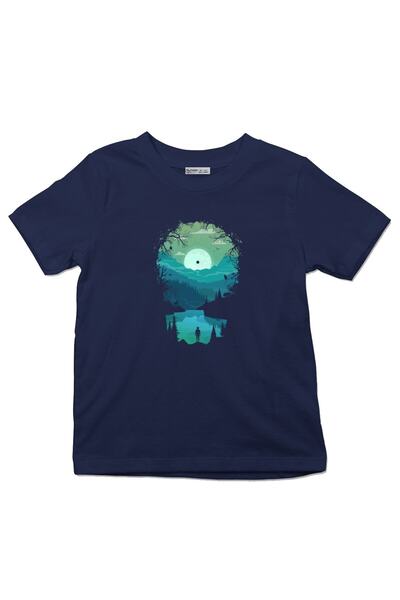 GreenMint تي شيرت للأطفال موسيقى الجبال Landscape_em2121