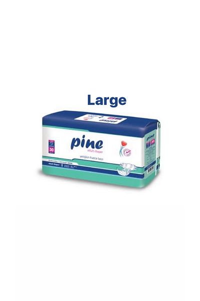 Pine Patient Diapers Large Size with Velcro (waistband) 30 Pieces
