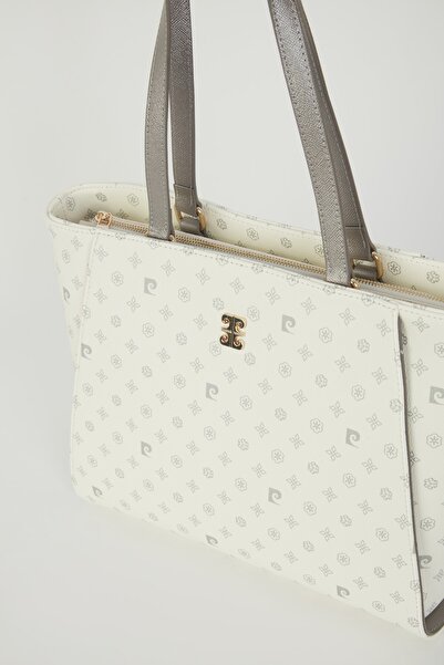 Pierre Cardin Geantă de umăr pentru femei Monogram albă 05PO22Y1554