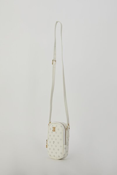 Pierre Cardin Weiße Monogramm-Umhängetasche für Damen 05PO22Y1556