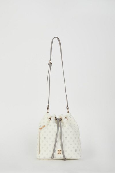 Pierre Cardin Geantă de umăr pentru femei cu monogramă albă 05PO22Y1544