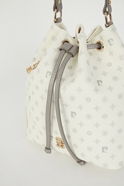 Pierre Cardin Weiße Damen-Umhängetasche mit Monogramm 05PO22Y1544