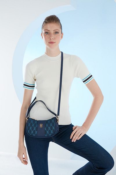 Pierre Cardin Geantă de umăr pentru femei din denim 05PO23Y1661