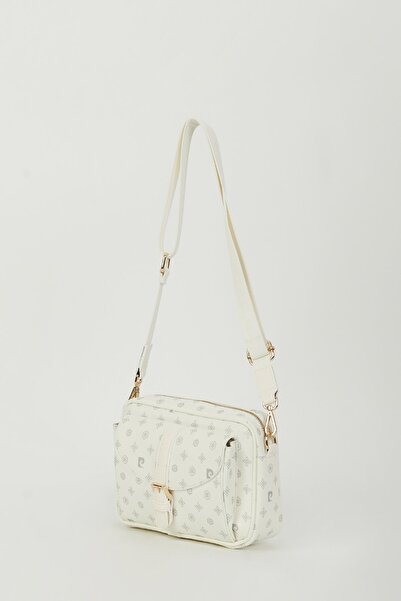 Pierre Cardin White Monogram Women's Shoulder Bag 05PO23Y1726