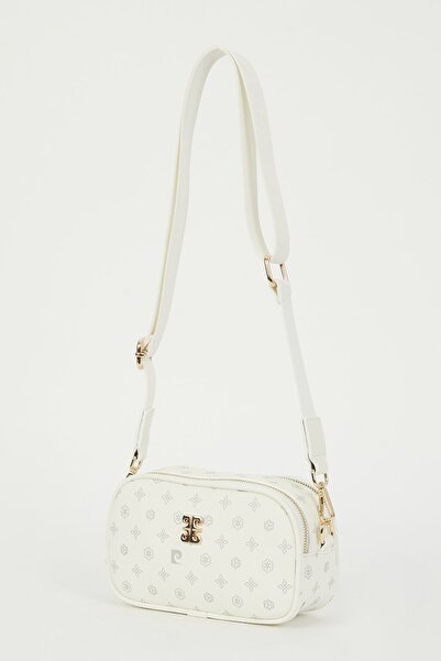 Pierre Cardin White Monogram Women's Shoulder Bag 05PO23Y1731