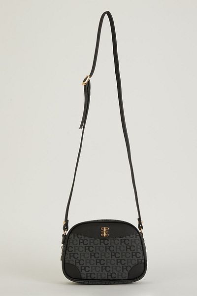 Pierre Cardin Anthracite Tram Alphabet Γυναικεία Τσάντα ώμου 05PO22Y1534