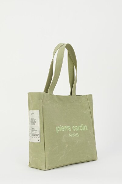 Pierre Cardin Laurel Waxed Canvas Grüne Damen-Umhängetasche 05PO23Y3504