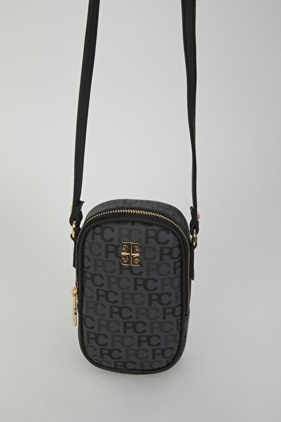 Pierre Cardin Tramlı Alphabet Anthrazit Damen Umhängetasche 05PO22Y1556