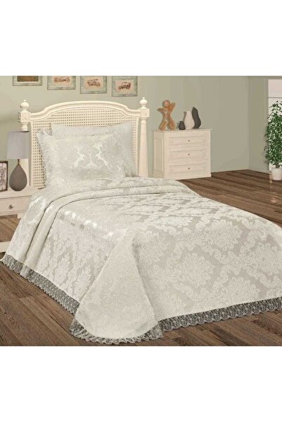 bursa çeyiz Yatak Örtüsü Tek Kişilik 150x240 cm Krem