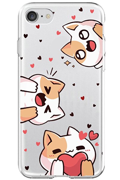 Powerfox Cute Cats Transparent Phone Case Compatible with iPhone 6