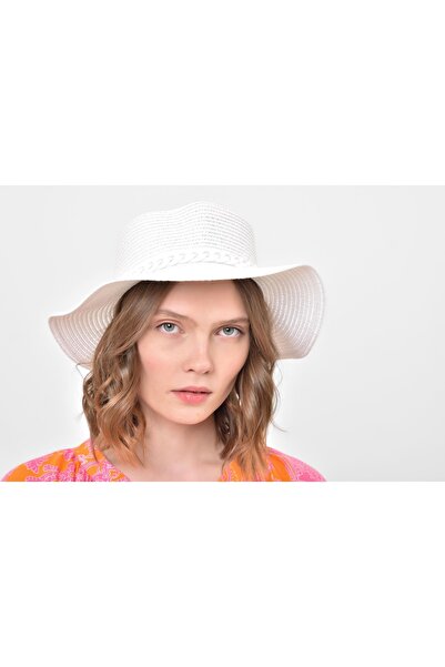Saria Moda Široki slamnati ženski šešir sa lancem