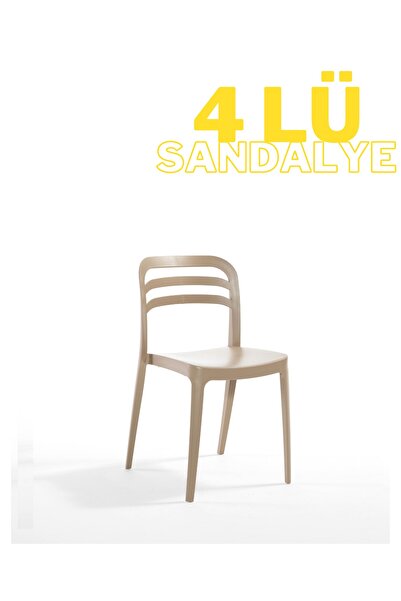Novussi Aspen 4 Lü Plastik Kolçaklı Sandalye