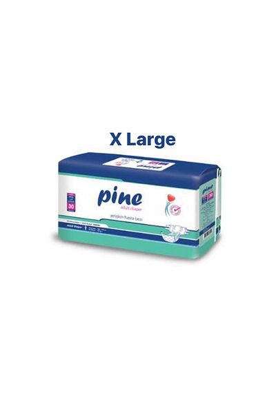 Pine Patient Diapers Extra Large Size Velcro 30 Pieces