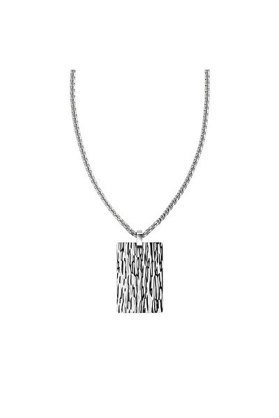 Zippo Stainless Steel Hammered Pendant - 60cm, Model 2007176
