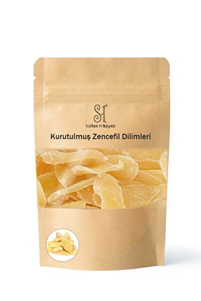 Sultan Hikayesi Kurutulmuş Zencefil Dilimleri Şekerle %100 Doğal 100 Gr