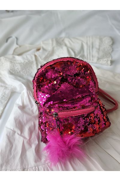 PLATSO Sequin Bow Detailed Children's Backpack