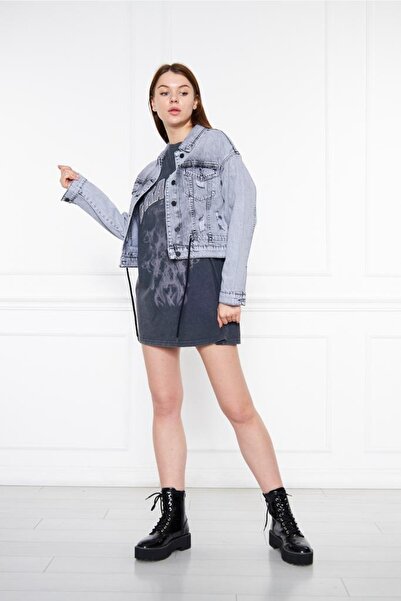 CRC JEANS Μπολερό παλτό με λεπτομέρεια στη μέση και κορδόνια