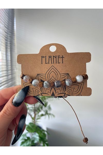 Planet Butik سوار أصلي للجنسين من الحجر الأبيض المدخن