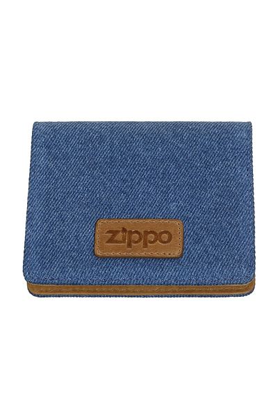 Zippo Denim Blue Tan Wallet Card Case - 2007142