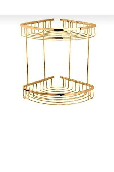 İSAOĞLU YAPI Gold Shampoo Holder Gold Shampoo Holder Complete Brass Stainless Shiny Gold Hanger