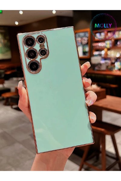 Molly Technology Water Green Edges Gold Detailed Luxury Silicone Case for Gal...